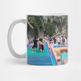 Colorful stairs to Batu Caves entrance Mug